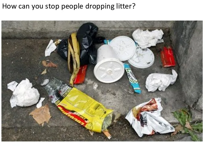 How can you stop people dropping litter?