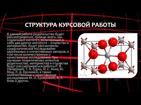 СТРУКТУРА КУРСОВОЙ РАБОТЫ В данной работе родительство будет рассматриваться, прежде всего, как