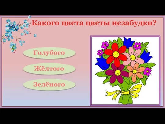 Какого цвета цветы незабудки? Голубого