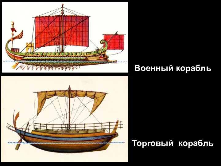 Военный корабль Торговый корабль