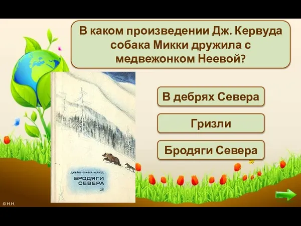 В каком произведении Дж. Кервуда собака Микки дружила с медвежонком Неевой? Бродяги