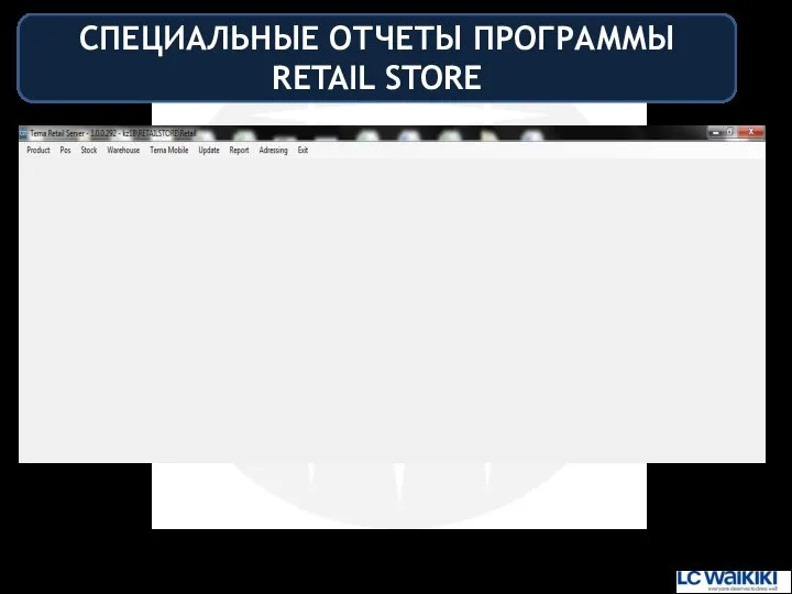 СПЕЦИАЛЬНЫЕ ОТЧЕТЫ ПРОГРАММЫ RETAIL STORE