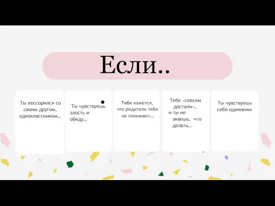 Если... Ты поссорился со своим другом, одноклассником… Ты чувствуешь злость и обиду…