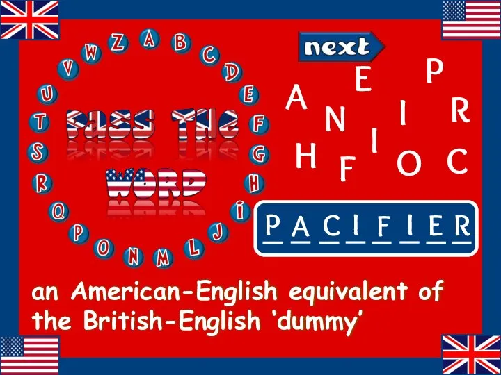 an American-English equivalent of the British-English ‘dummy’ N H O P P