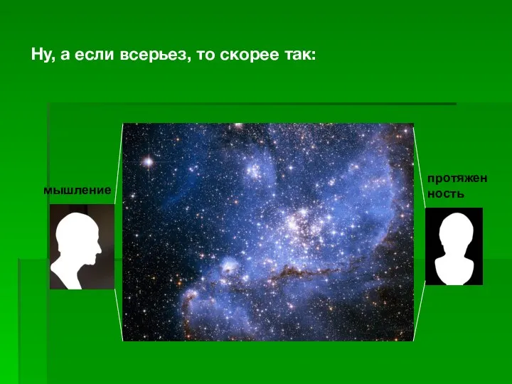 Ну, а если всерьез, то скорее так: мышление протяженность