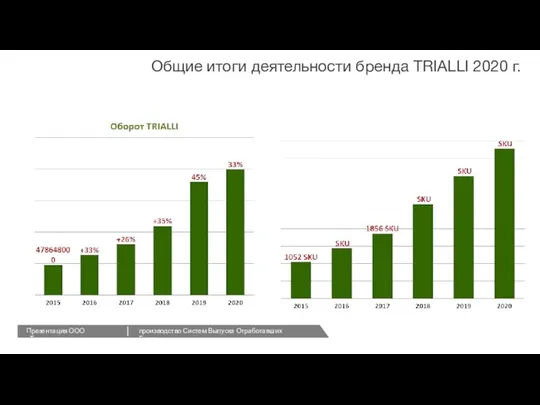 Общие итоги деятельности бренда TRIALLI 2020 г.