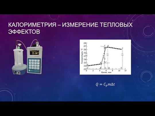 КАЛОРИМЕТРИЯ – ИЗМЕРЕНИЕ ТЕПЛОВЫХ ЭФФЕКТОВ