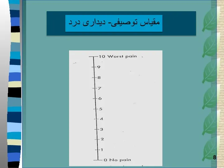 8 مقیاس توصیفی- دیداری درد