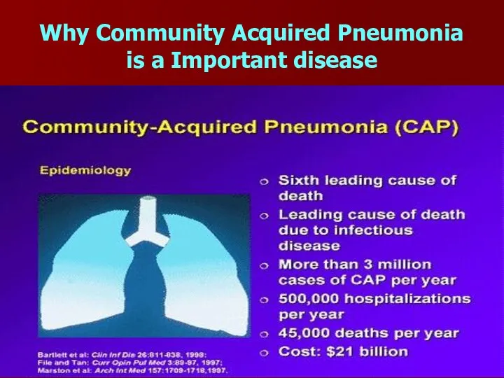 Why Community Acquired Pneumonia is a Important disease