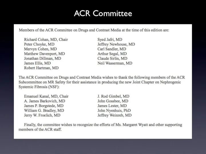 ACR Committee