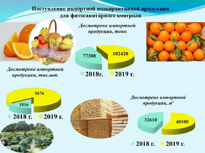 Поступление импортной подкарантинной продукции для фитосанитарного контроля