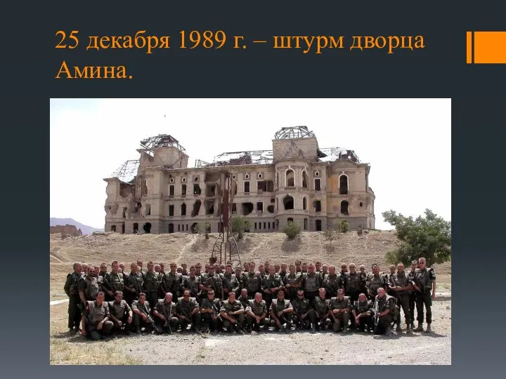 25 декабря 1989 г. – штурм дворца Амина.