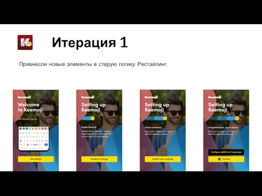 Итерация 1 Привнесли новые элементы в старую логику. Рестайлинг.