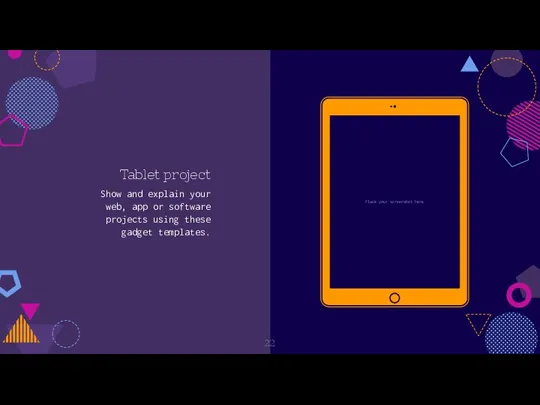 Tablet project Show and explain your web, app or software projects using