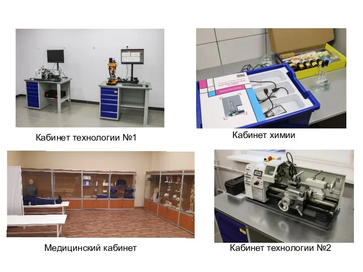 Кабинет технологии №1 Кабинет химии Медицинский кабинет Кабинет технологии №2