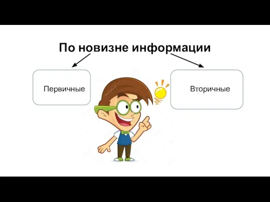 По новизне информации Первичные Вторичные