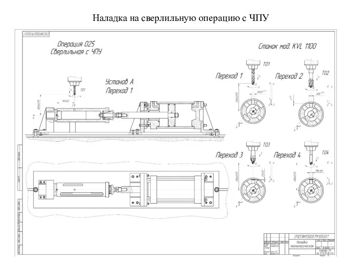 Наладка на сверлильную операцию с ЧПУ