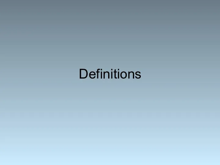 Definitions