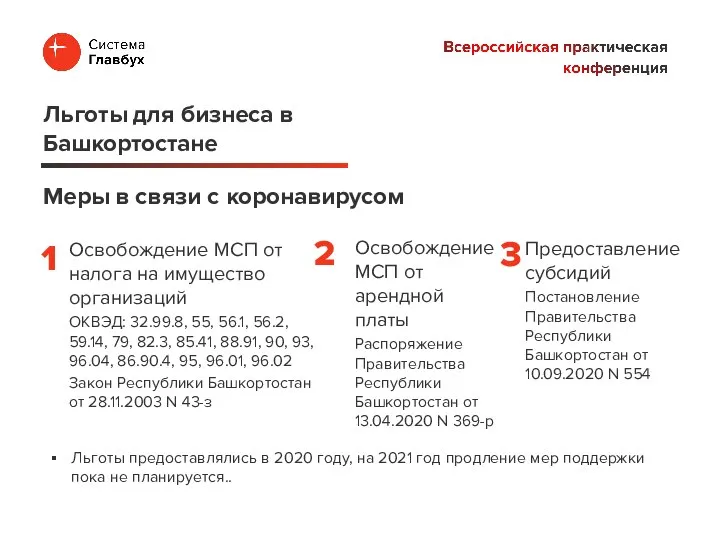 Освобождение МСП от налога на имущество организаций ОКВЭД: 32.99.8, 55, 56.1, 56.2,