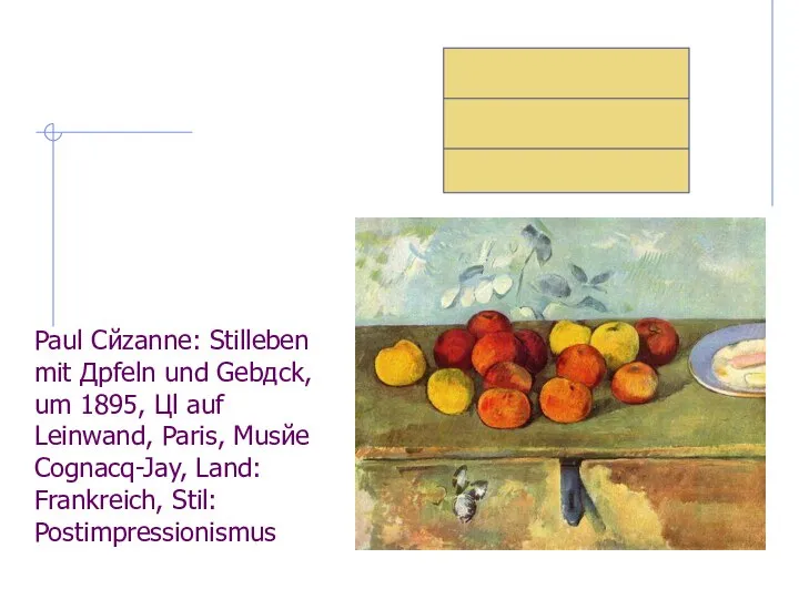 Paul Cйzanne: Stilleben mit Дpfeln und Gebдck, um 1895, Цl auf Leinwand,