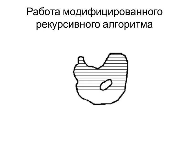 Работа модифицированного рекурсивного алгоритма