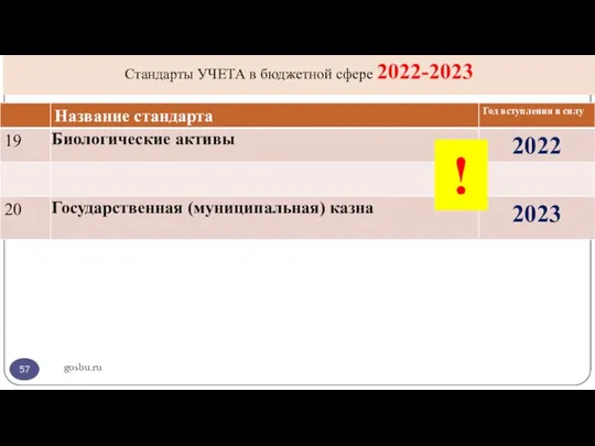 gosbu.ru Стандарты УЧЕТА в бюджетной сфере 2022-2023 !