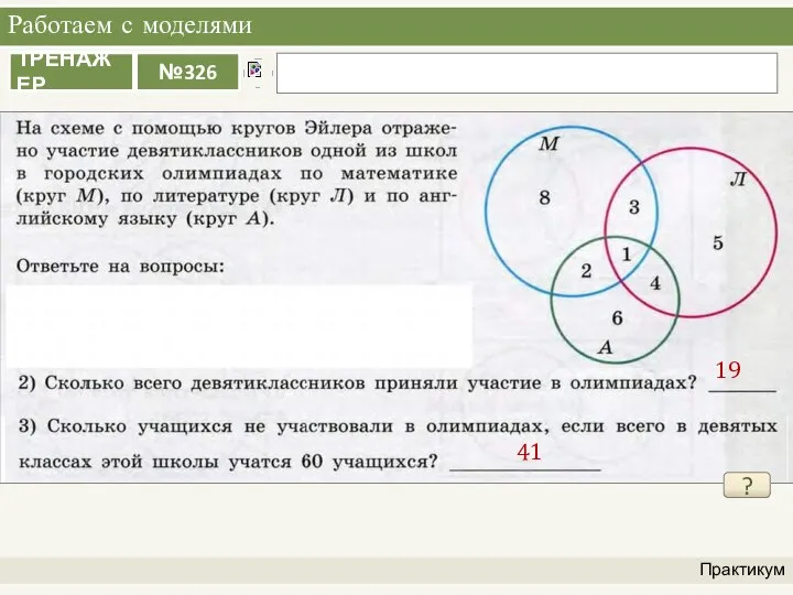 Работаем с моделями Практикум ? 19 41