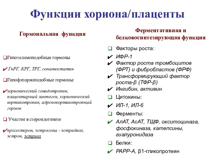 Факторы роста: ИФР-1 Фактор роста тромбоцитов (ФРТ) и фибробластов (ФРФ) Трансформирующий фактор