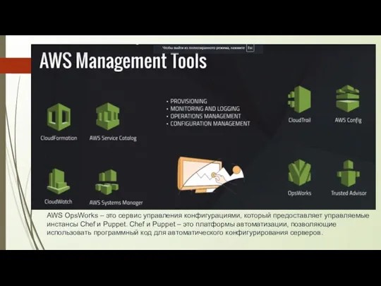 AWS OpsWorks – это сервис управления конфигурациями, который предоставляет управляемые инстансы Chef