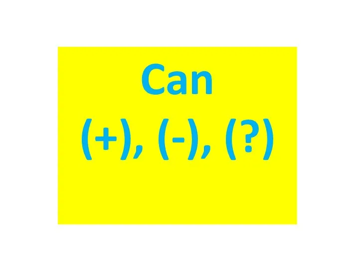 Can (+), (-), (?)