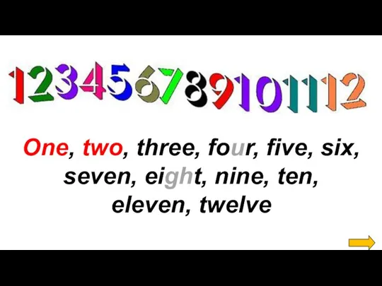 One, two, three, four, five, six, seven, eight, nine, ten, eleven, twelve