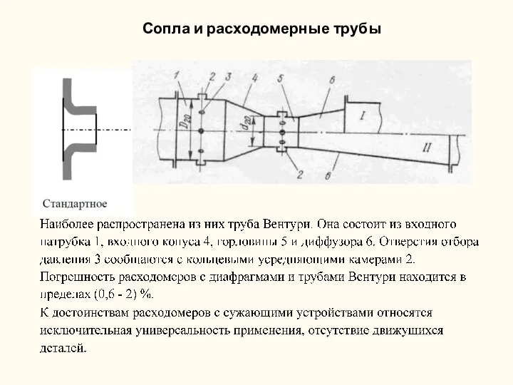 Сопла и расходомерные трубы