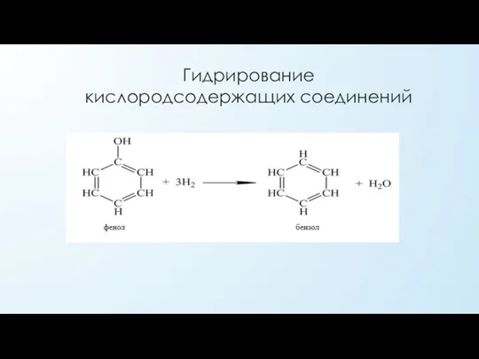 Гидрирование кислородсодержащих соединений