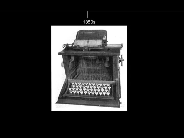1850s QWERTY – Type Writer