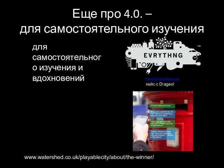 Еще про 4.0. – для самостоятельного изучения для самостоятельного изучения и вдохновений