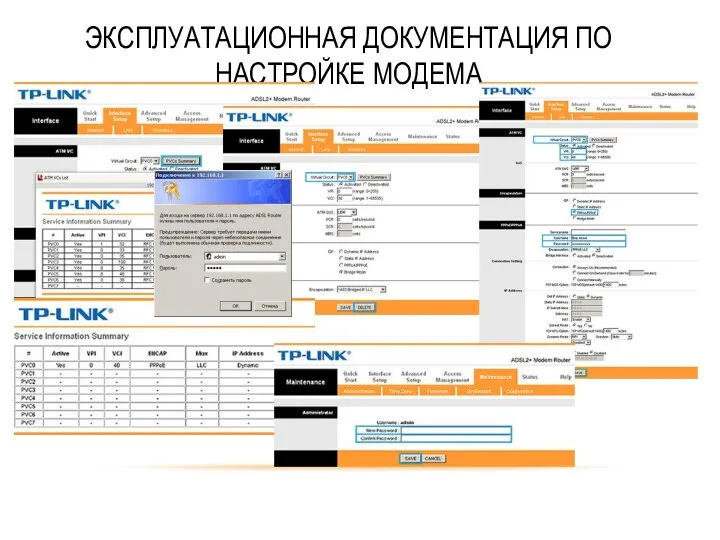 ЭКСПЛУАТАЦИОННАЯ ДОКУМЕНТАЦИЯ ПО НАСТРОЙКЕ МОДЕМА