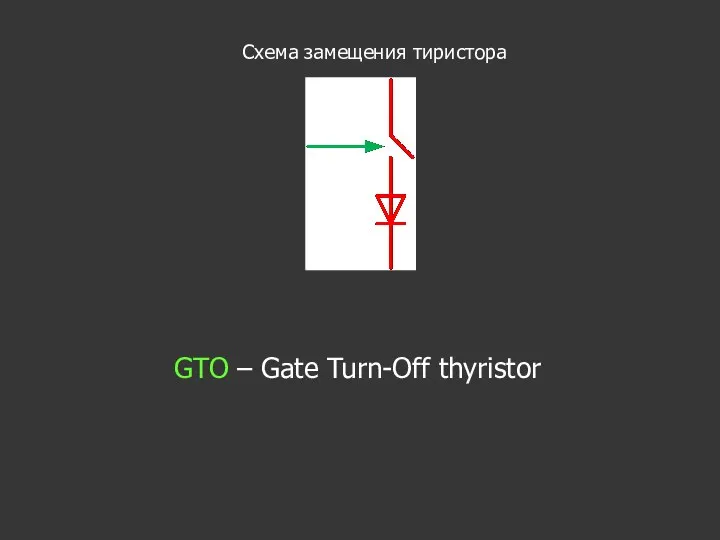 Схема замещения тиристора GTO – Gate Turn-Off thyristor