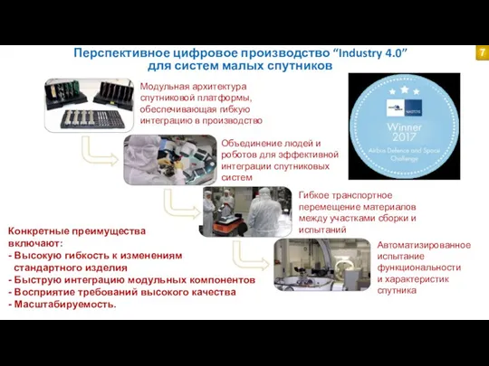 Конкретные преимущества включают: - Высокую гибкость к изменениям стандартного изделия - Быструю