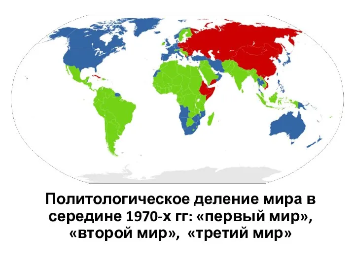 Политологическое деление мира в середине 1970-х гг: «первый мир», «второй мир», «третий мир»