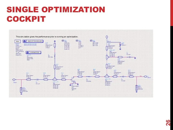 SINGLE OPTIMIZATION COCKPIT