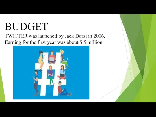 BUDGET TWITTER was launched by Jack Dorsi in 2006. Earning for the