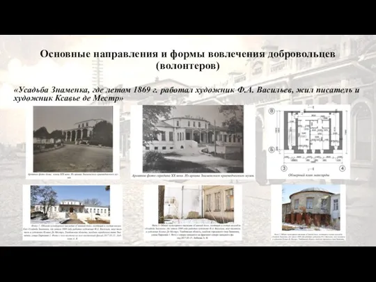 «Усадьба Знаменка, где летом 1869 г. работал художник Ф.А. Васильев, жил писатель