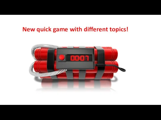 New quick game with different topics!
