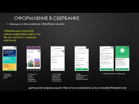 ОФОРМЛЕНИЕ В СБЕРБАНКЕ 2. Делаем цифровую карту 1. Заходим в приложение сбербанк