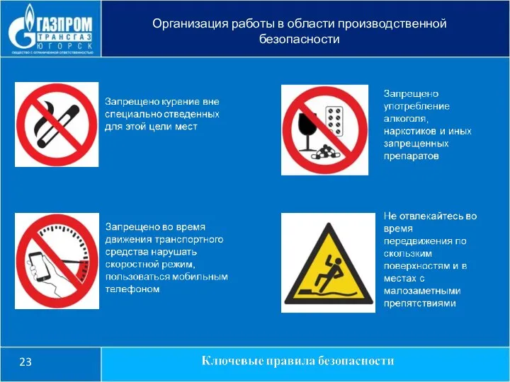 23 Организация работы в области производственной безопасности