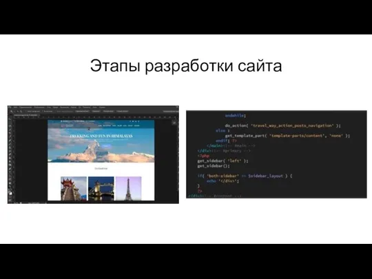 Этапы разработки сайта