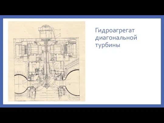 Гидроагрегат диагональной турбины