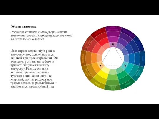 Цвет играет важнейшую роль в интерьере, поскольку является основой при проектировании. Он