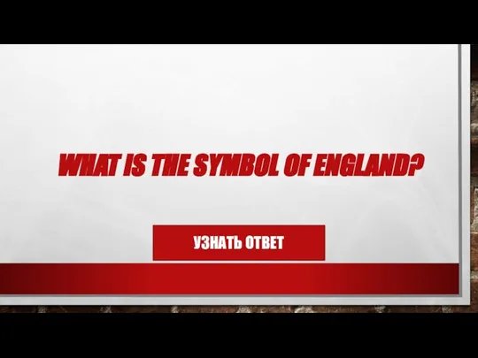 WHAT IS THE SYMBOL OF ENGLAND?