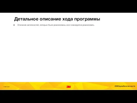 Детальное описание хода программы Описание активностей, которые были реализованы или планируется реализовать